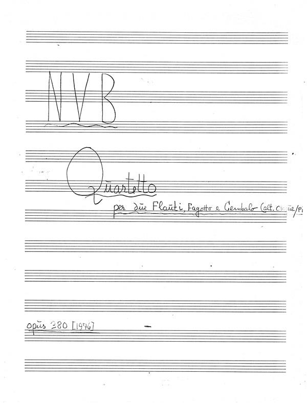 Quartetto Per Due Flauti, Fagotto E Cembalo Op.380